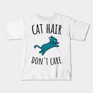 Cat Hair Don't Care Kids T-Shirt